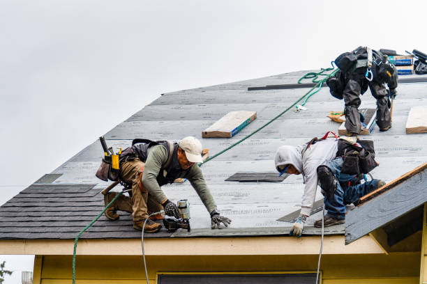 Professional Gutter Installation technician working in Waterloo, SC